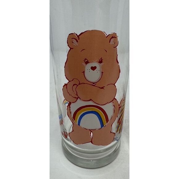 VINTAGE 1983 Care Bears Pizza Hut Drinking Glasses Set of 3 Tenderheart FunshIne - Picture 4 of 9
